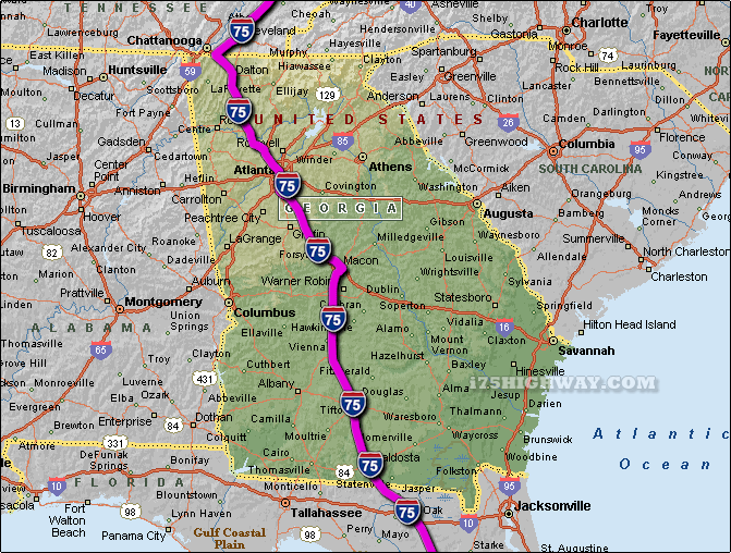 i-75 Georgia Map