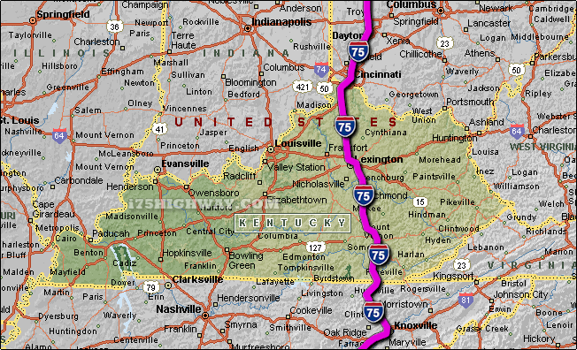 i-75 Kentucky Map